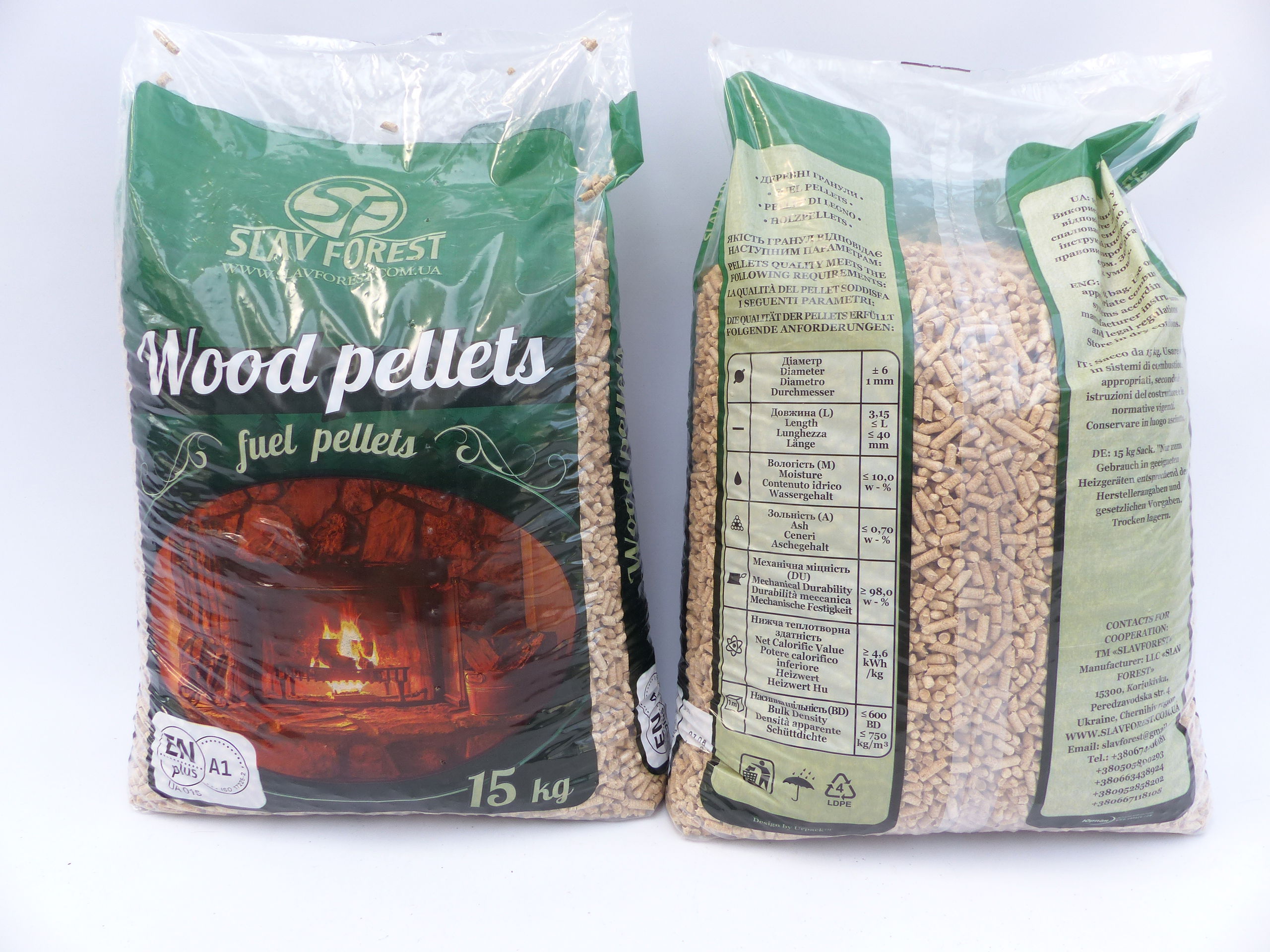 15 kg Premium Holzpellets Heizpellets ENplus A1, Weichholz Wood Pellet Öko  15 kg Sack