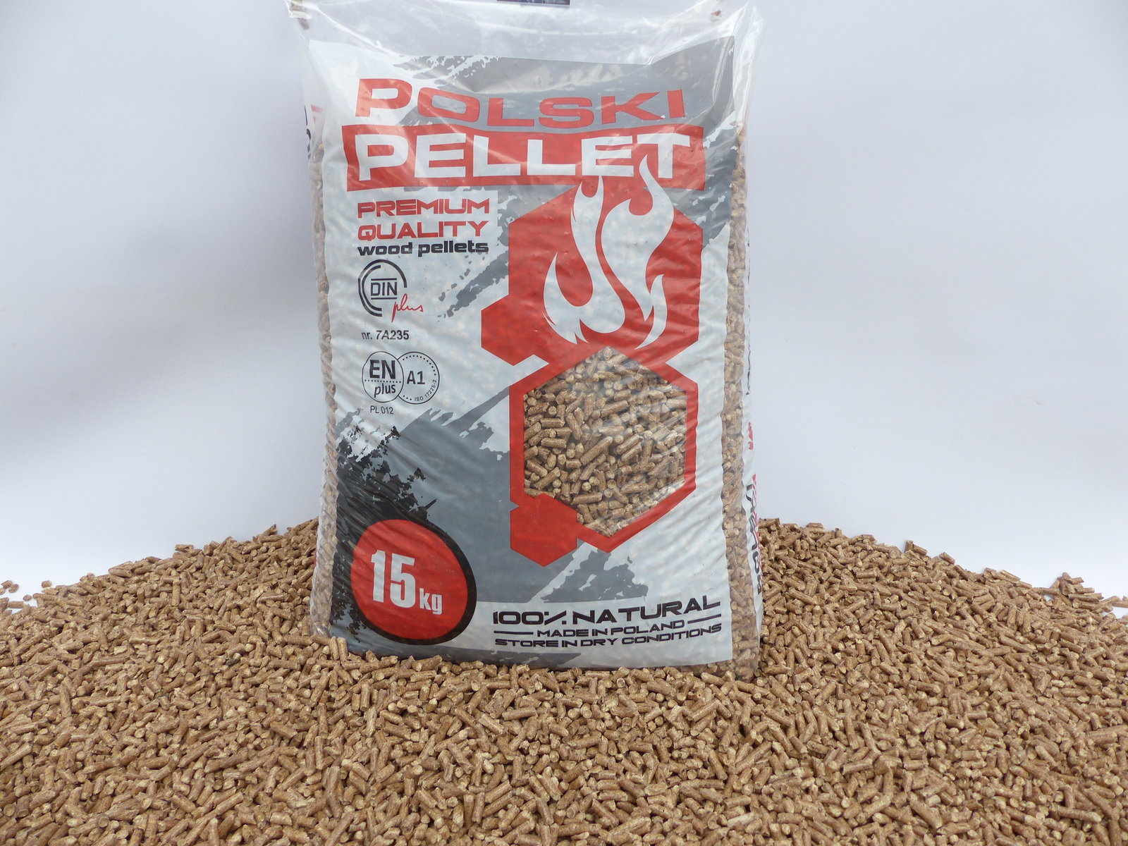 Holzpellets 6 mm 15 kg Pellets mit hohem Heizwert & geringem Ascheanteil Energie Heizung Brennstoff