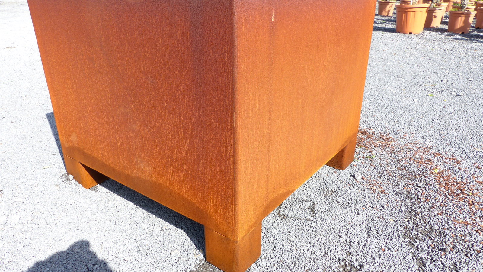 Cortenstahl Pflanzkübel 90x90x60 Rostkübel Rost Stahl Kübel Blumenkübel XXL
