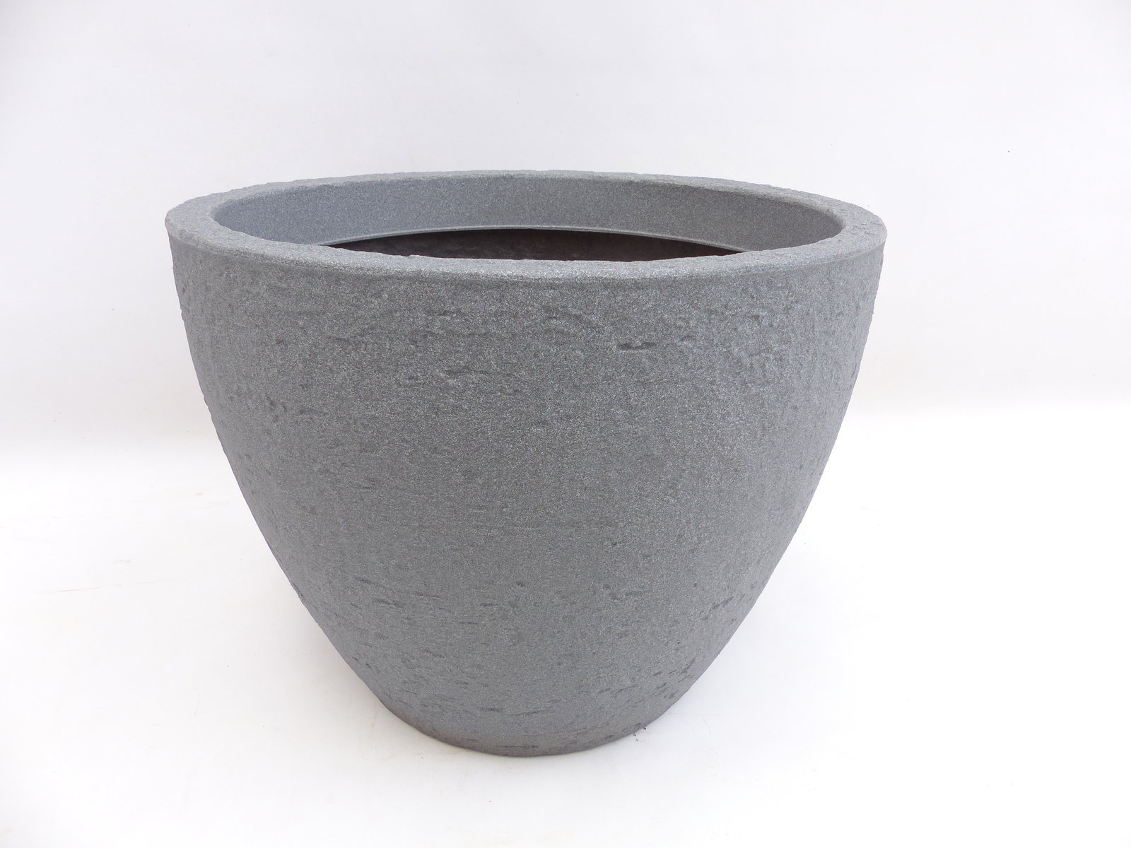 Pflanzkübel Betonoptik, rund Ø 48 cm grau, Pflanztopf Blumentopf Kübel XXL groß