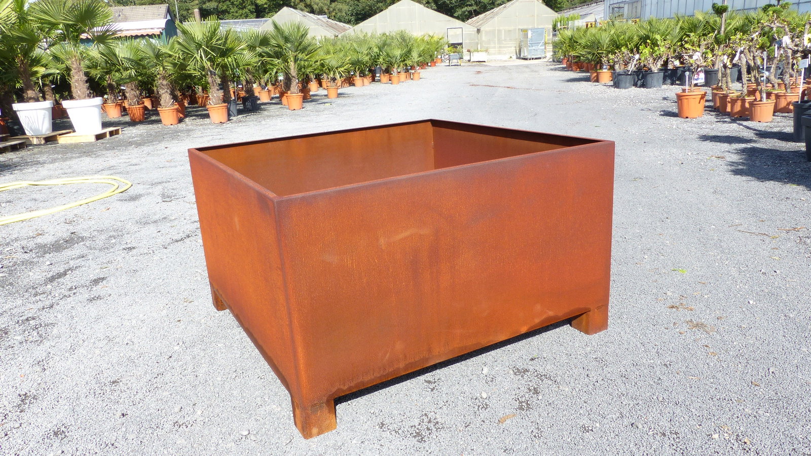 Cortenstahl Pflanzkübel 120x120x60 Rostkübel Rost Stahl Kübel Blumenkübel XXL