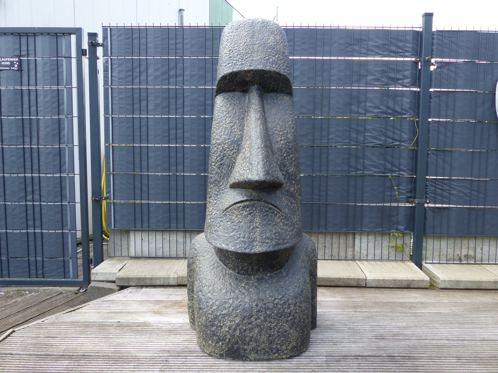 Moai Skulptur 150 cm aus Lavastein – Osterinsel Figur, nach Imprägnierung winterfest