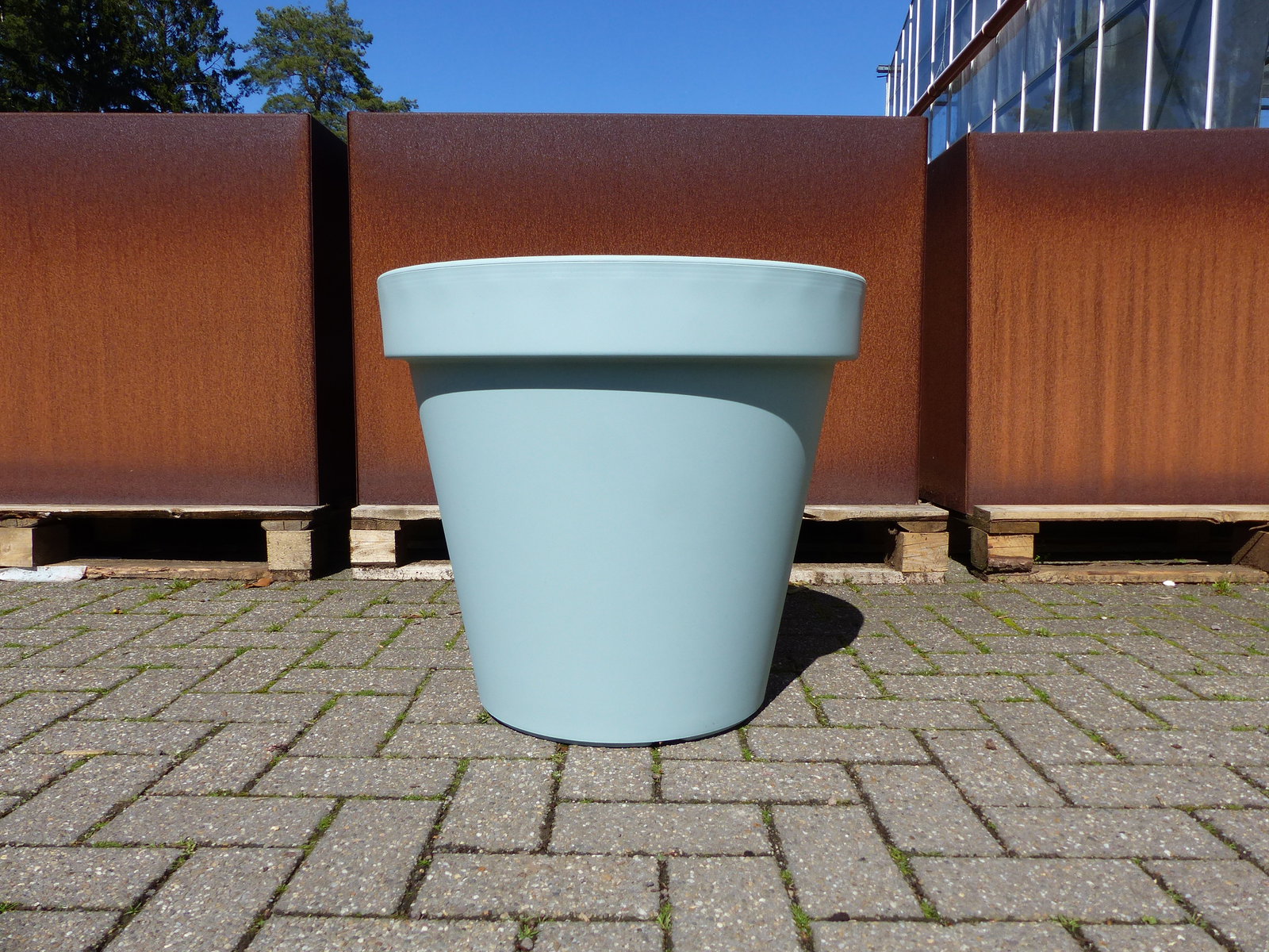 Pflanzkübel E&K, mint, rund Ø 60 cm, Pflanztopf Blumentopf Kübel XXL groß outdoor indoor
