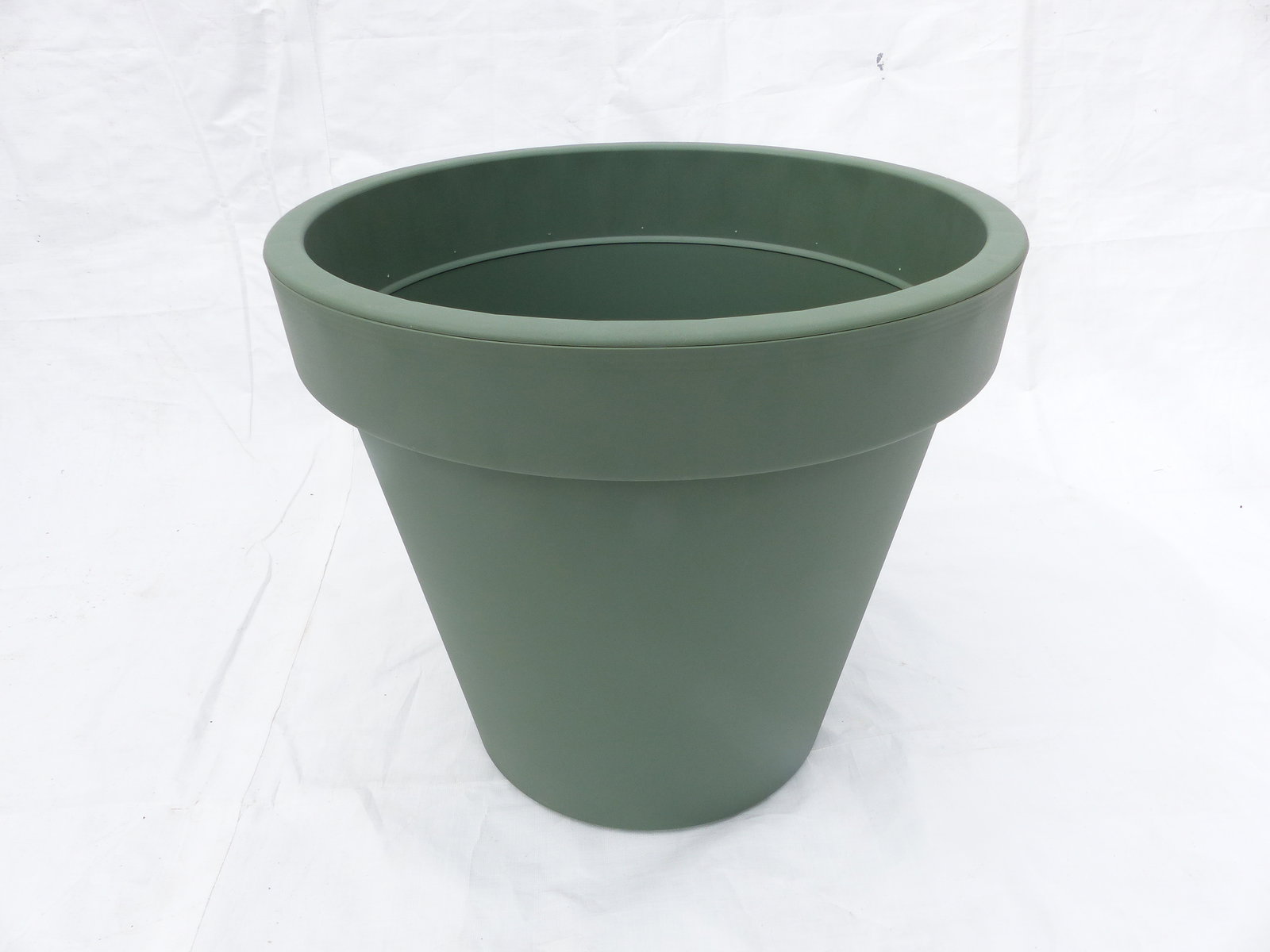 Pflanzkübel E&K, olivgrün, rund Ø 60 cm, Pflanztopf Blumentopf Kübel XXL groß outdoor indoor