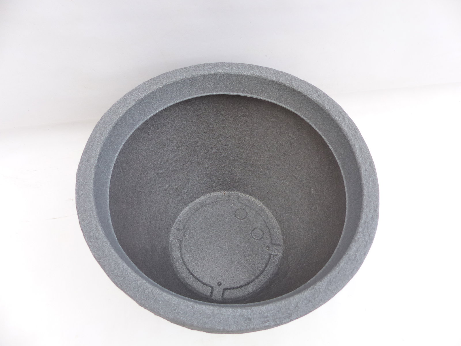 Pflanzkübel Betonoptik, rund Ø 48 cm grau, Pflanztopf Blumentopf Kübel XXL groß