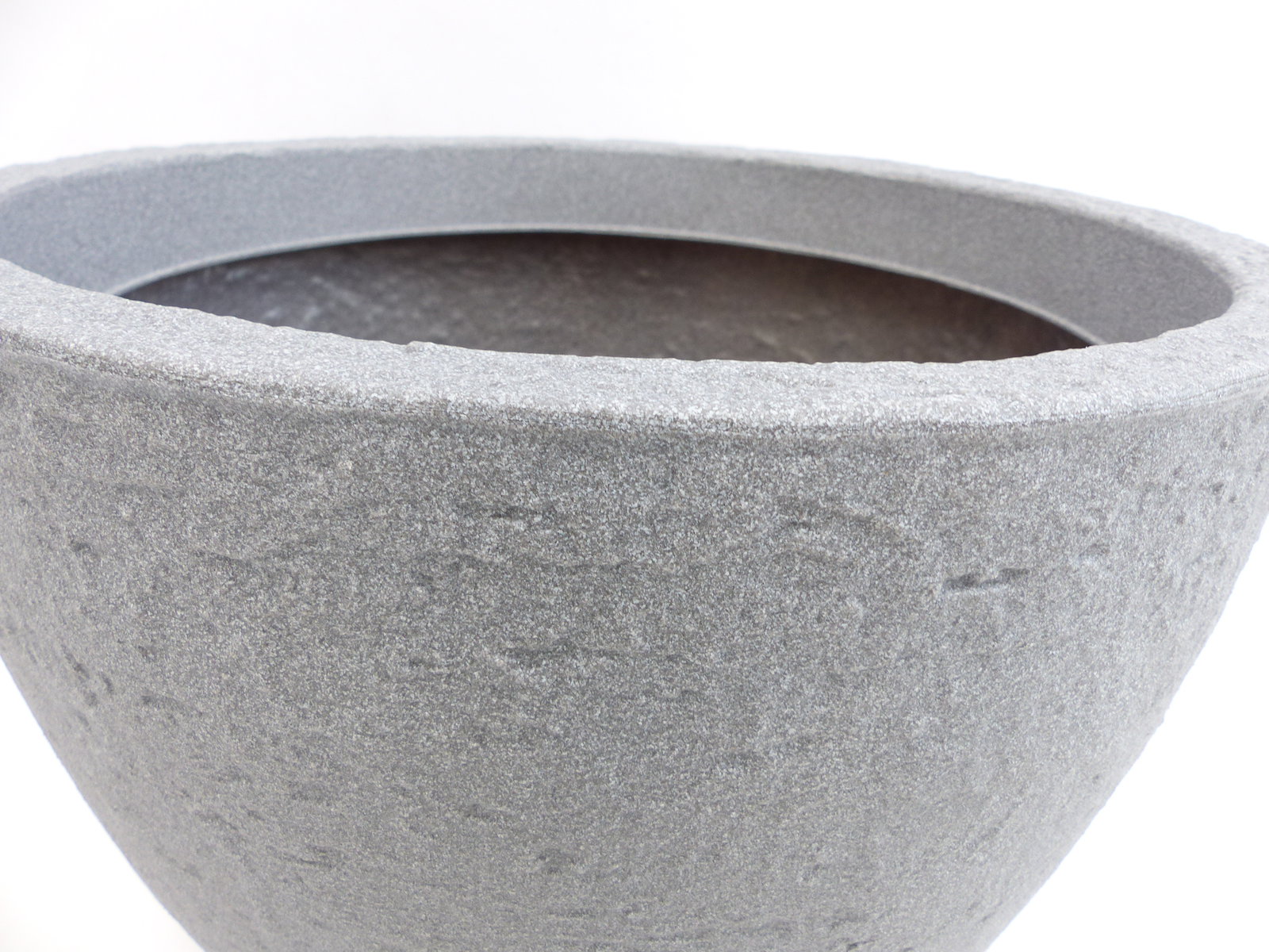 Pflanzkübel Betonoptik, rund Ø 48 cm grau, Pflanztopf Blumentopf Kübel XXL groß