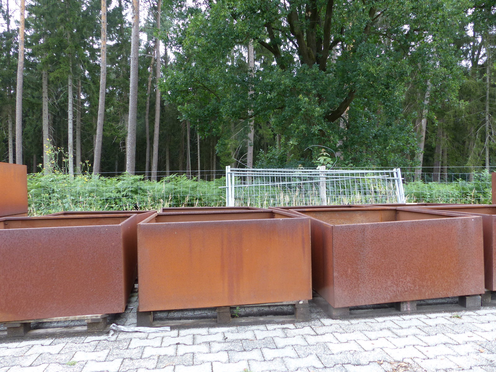 Cortenstahl Pflanzring quadratisch 120x120x60 Rostkübel Rost Stahl Kübel Blumenkübel XXL