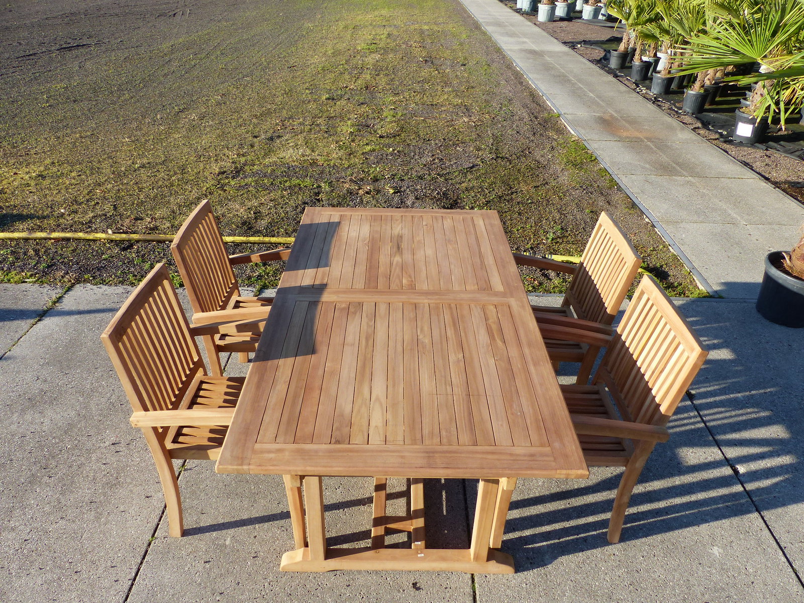 Teak Gartentisch Ausziehbar 180-240 x 100 cm Massivholz - Rechteckiger Esstisch Garten Terrasse , Höhe 78 cm