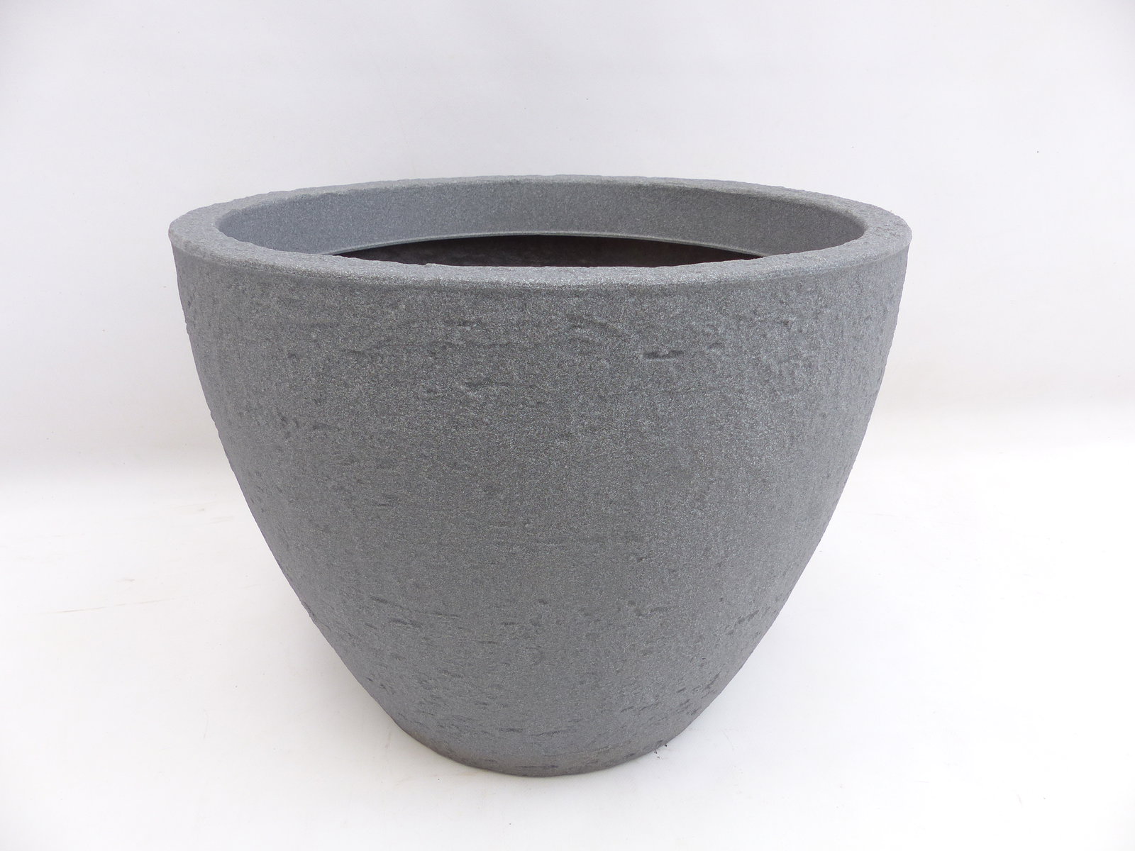 Pflanzkübel Betonoptik, rund Ø 48 cm grau, Pflanztopf Blumentopf Kübel XXL groß