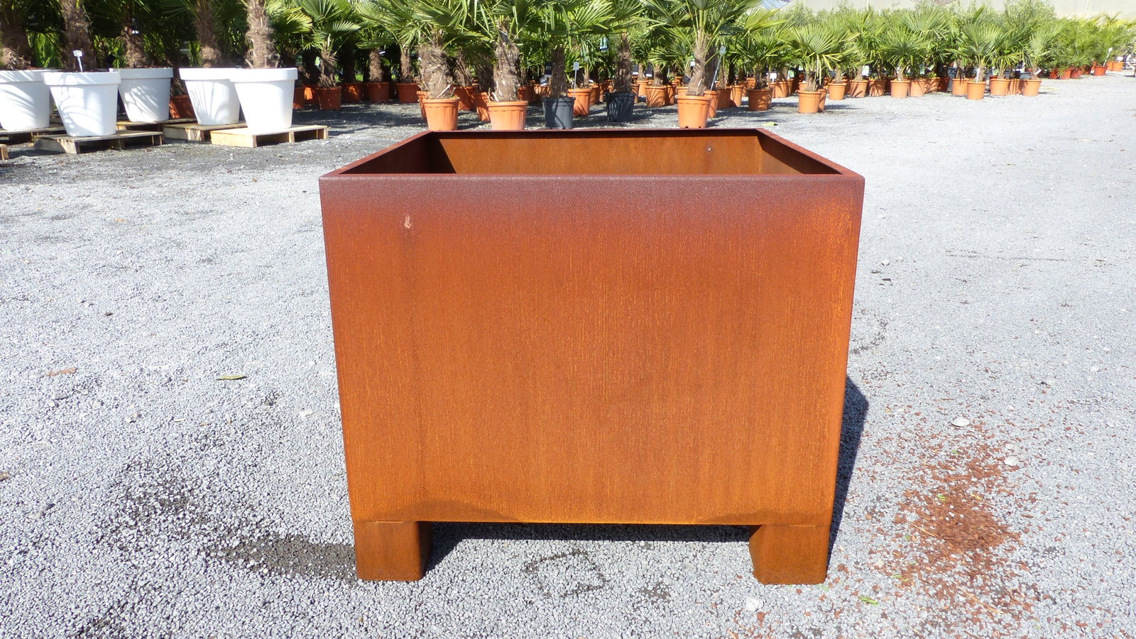 Cortenstahl Pflanzkübel 90x90x60 Rostkübel Rost Stahl Kübel Blumenkübel XXL