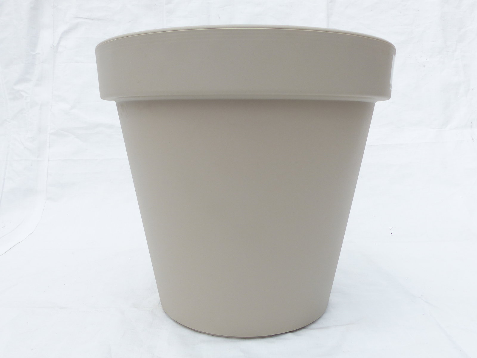 Pflanzkübel E&K, beige, Taupe rund Ø80cm, Pflanztopf Blumentopf Kübel XXL groß outdoor indoor