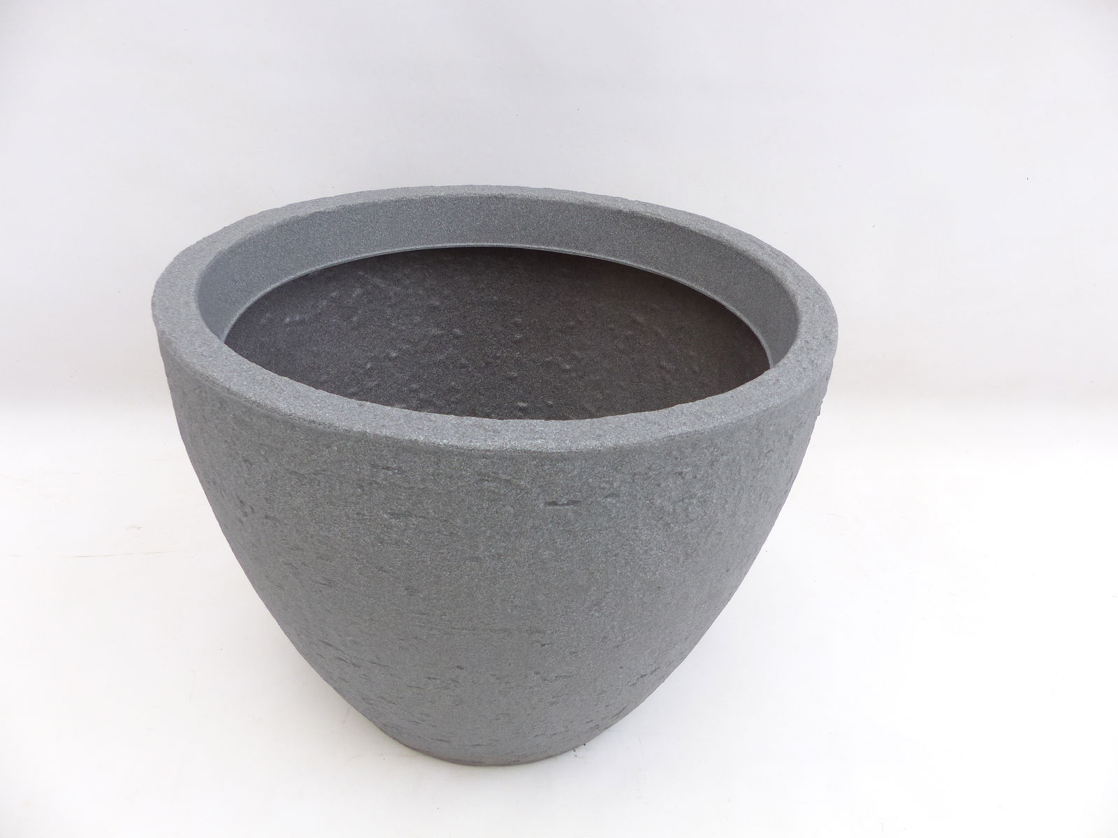Pflanzkübel Betonoptik, rund Ø 48 cm grau, Pflanztopf Blumentopf Kübel XXL groß