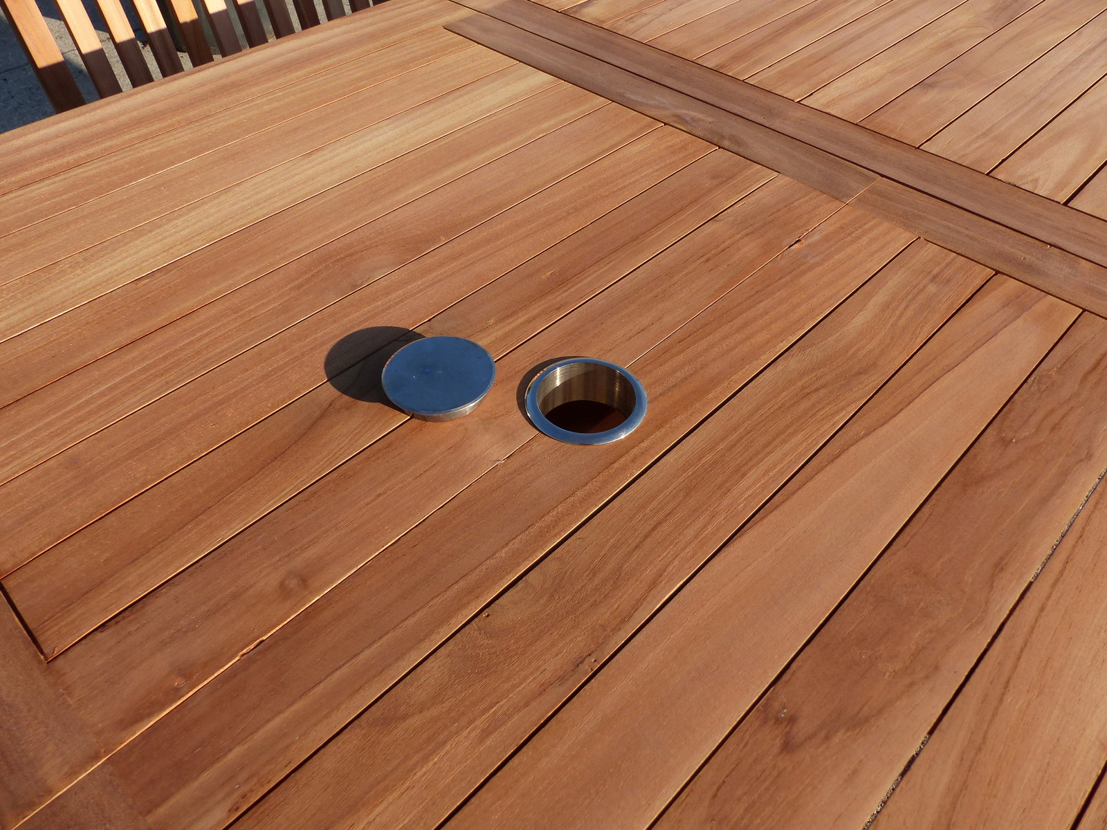 Teak Gartentisch Ausziehbar 180-240 x 100 cm Massivholz - Rechteckiger Esstisch Garten Terrasse , Höhe 78 cm